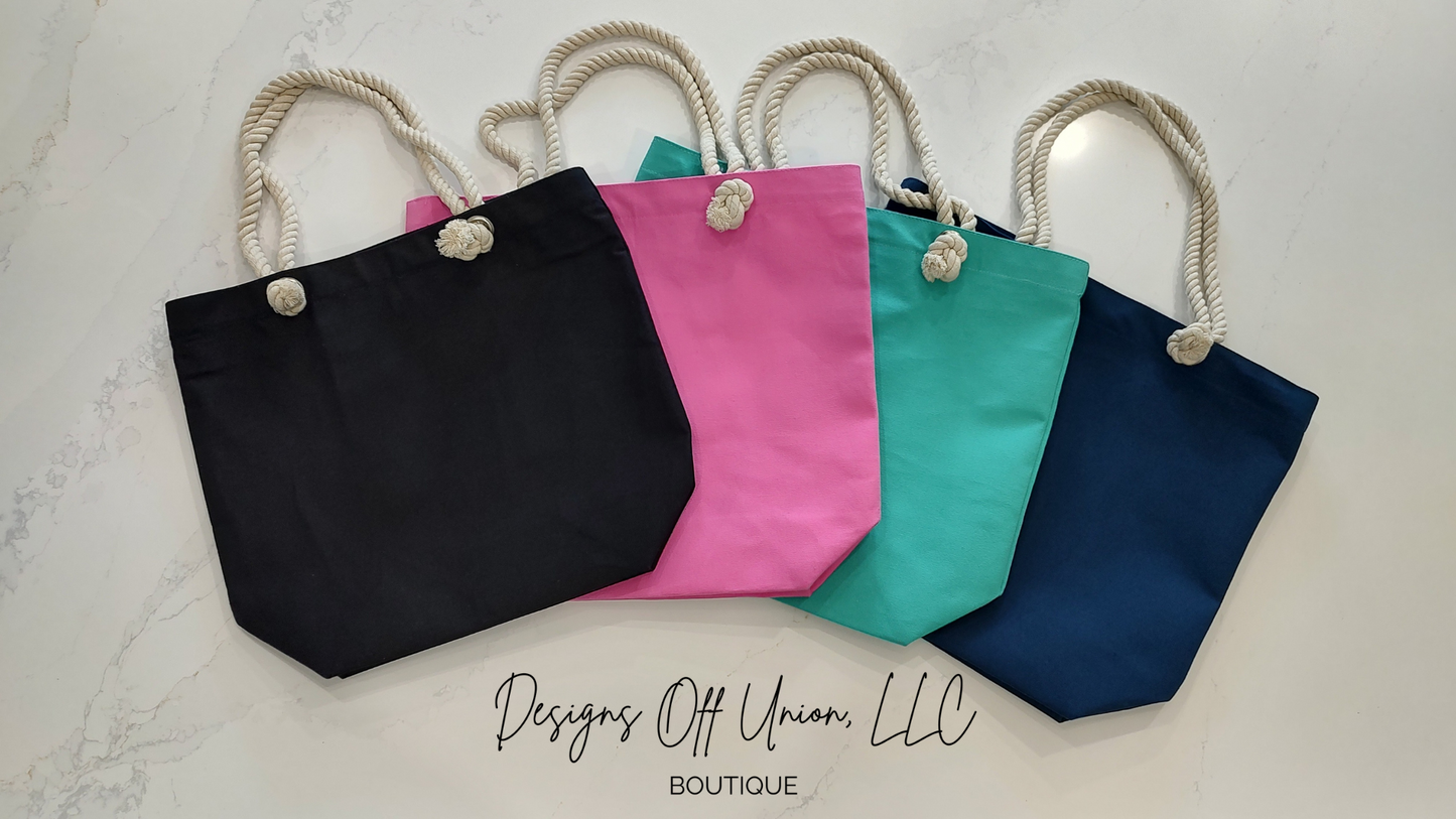 Canvas Tote Bags with Rope Handles